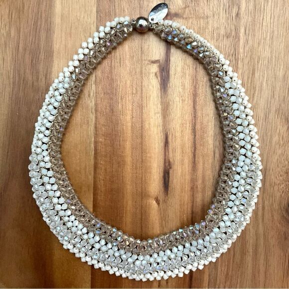RUSH by Denis and Charles | Beaded Collar Necklace | 16” Length - Picture 1 of 4